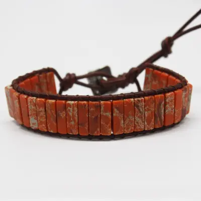 Bohemian Natural Stone Beaded Bracelet Unisex Geometric
