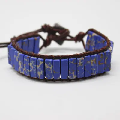 Bohemian Natural Stone Beaded Bracelet Unisex Geometric