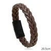 Brown Leather Black Buckle 21Cm