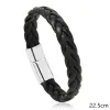 Black Leather Steel Buckle 22.5Cm
