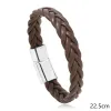 Brown Leather Steel Buckle 22.5Cm