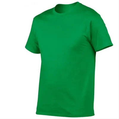 Men Casual Basic Solid Color Short Sleeve Round Neck Cotton Blend T-Shirt