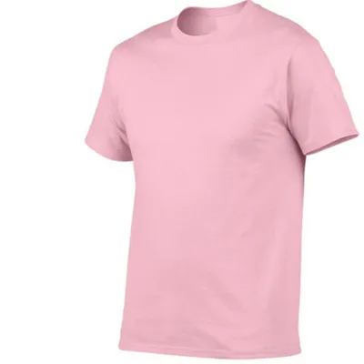 Men Casual Basic Solid Color Short Sleeve Round Neck Cotton Blend T-Shirt