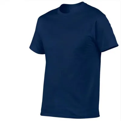 Men Casual Basic Solid Color Short Sleeve Round Neck Cotton Blend T-Shirt