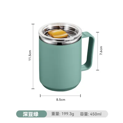 Minimalist 304 Stainless Steel Insulation Mug 450ml Home Kitchen