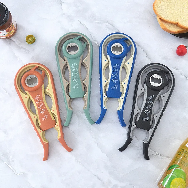 Simple Home Multi-Function Four-In-One Non-Slip Plastic Cover Opener Set