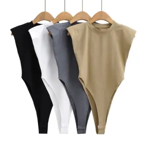 Summer Women Sweet Spicy Sleeveless High Waist Bodysuit