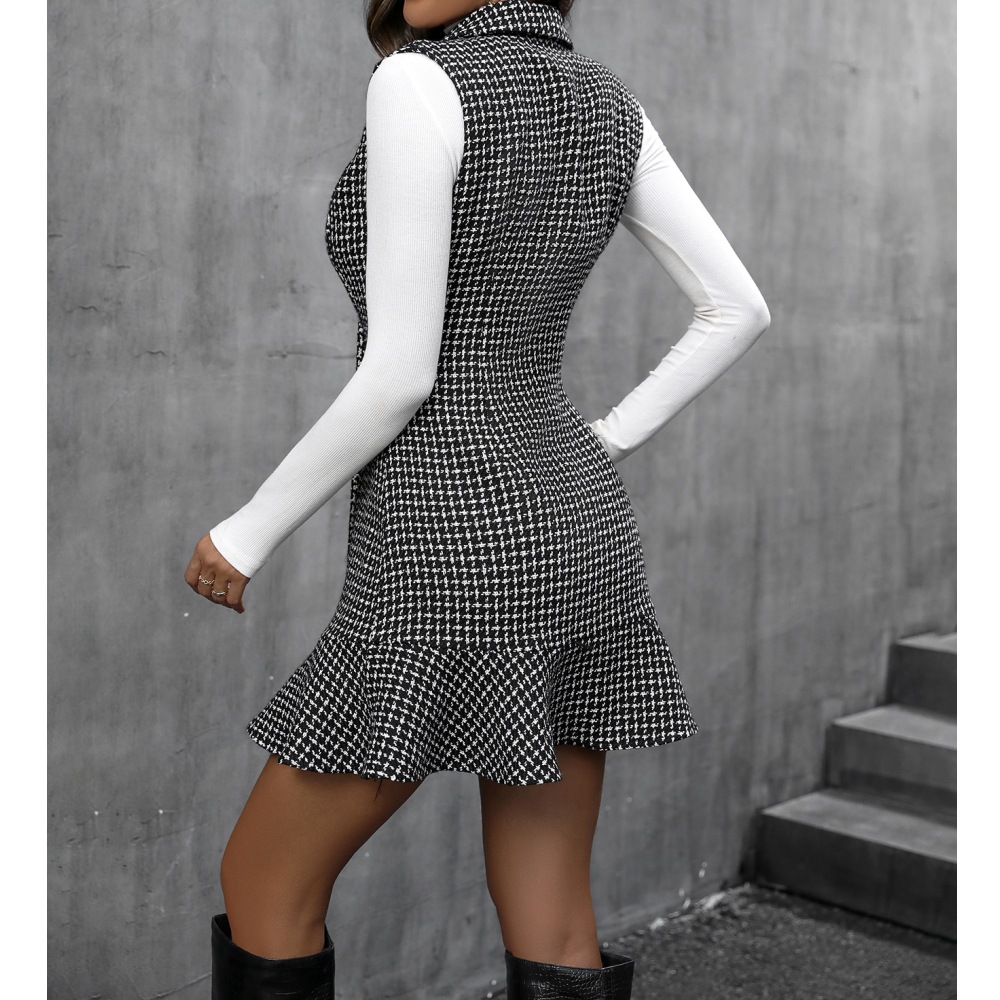 【MUDIDI】22FW★ Tweed sleeveless dress 001 Sleeveless tweed dress | SLY010