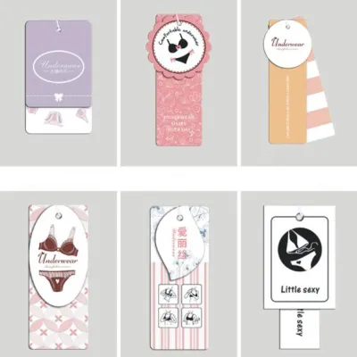 Custom Logo Lingerie Clothing Paper Card Tag