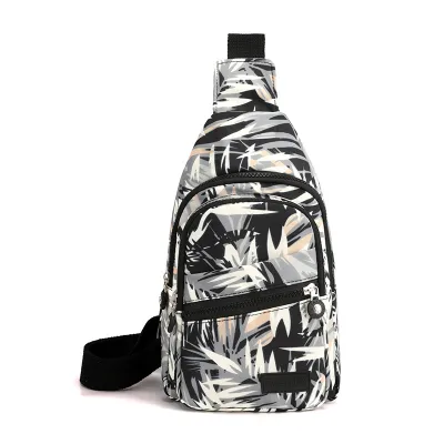 Women Fashionable Lightweight Nylon Multi-Layer Chest Bag Waist Pack