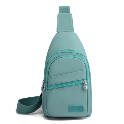 Women Fashionable Lightweight Nylon Multi-Layer Chest Bag Waist Pack