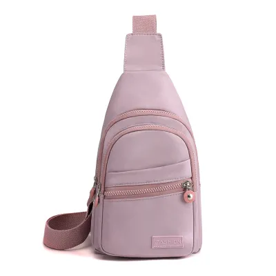 Women Fashionable Lightweight Nylon Multi-Layer Chest Bag Waist Pack