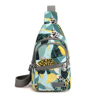 Women Fashionable Lightweight Nylon Multi-Layer Chest Bag Waist Pack