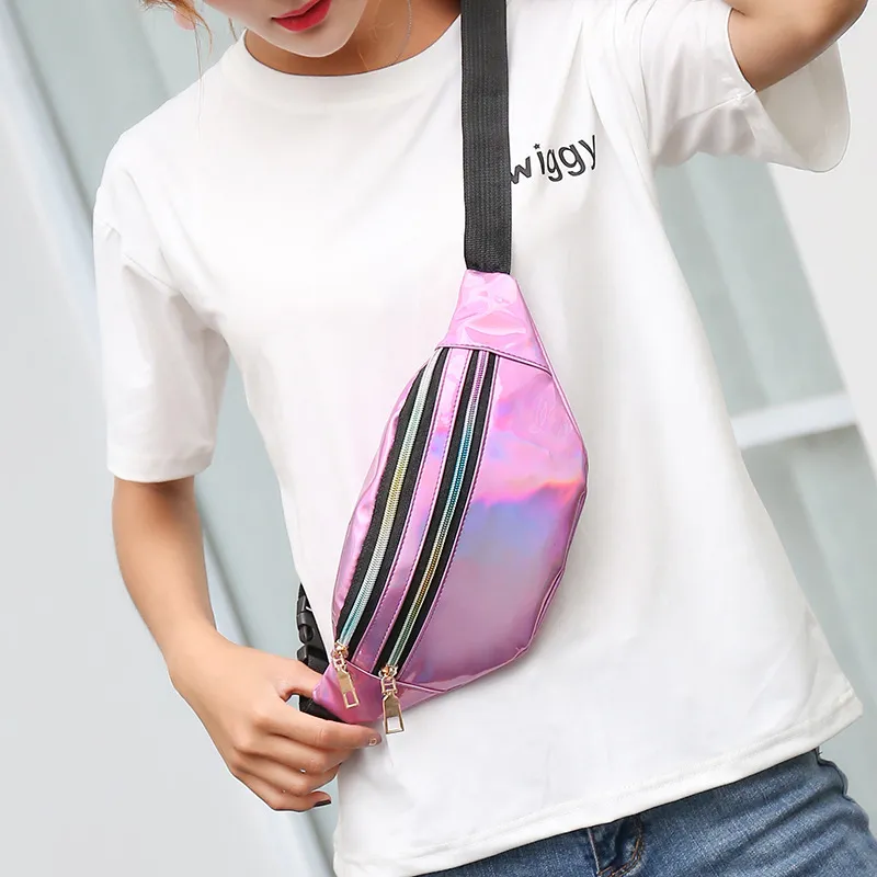 Women Double-Layer Zipper Chest Bag