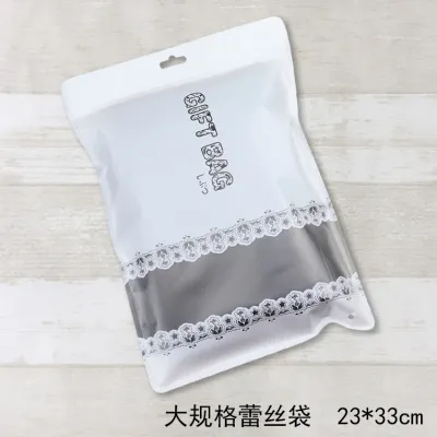 Fashion Lingerie Panties Self-Sealing Transparent Frosted Plastic Packaging Pack
