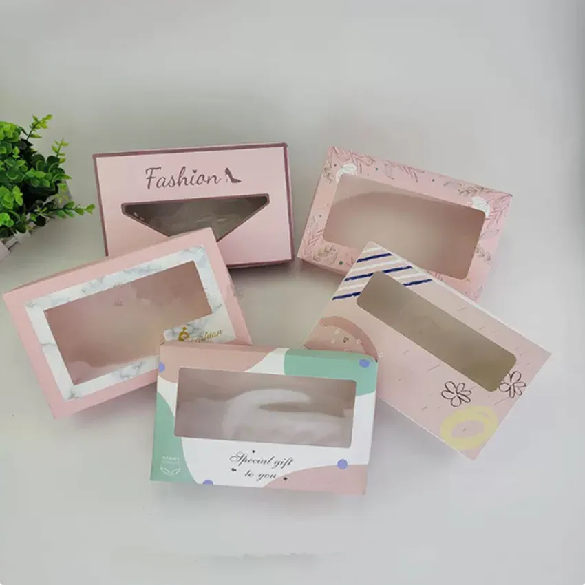Creative Transparent Lingerie Underwear Folding Carton Packaging