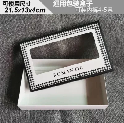Custom Logo Lingerie Panties PVC Transparent Carton Packaging