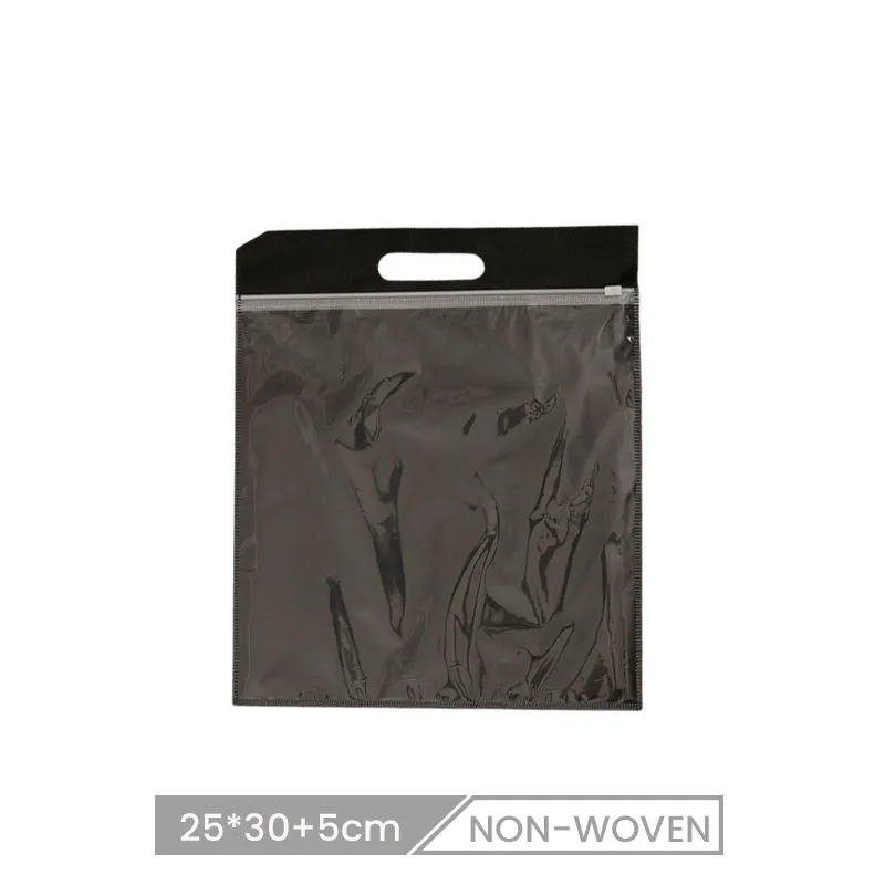 25*30cm Custom Non-Woven Clothing Lingerie Zipper Packaging Shopping Bag