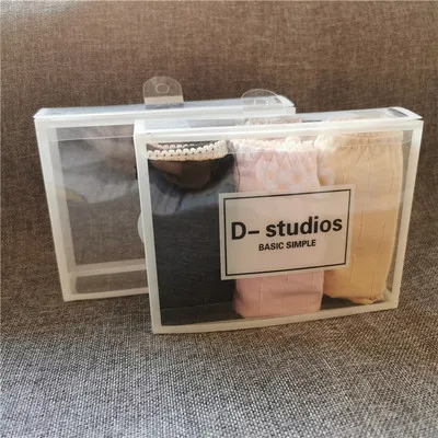 Full Transparent Pvc Folding Lingerie Packaging Box With Hook