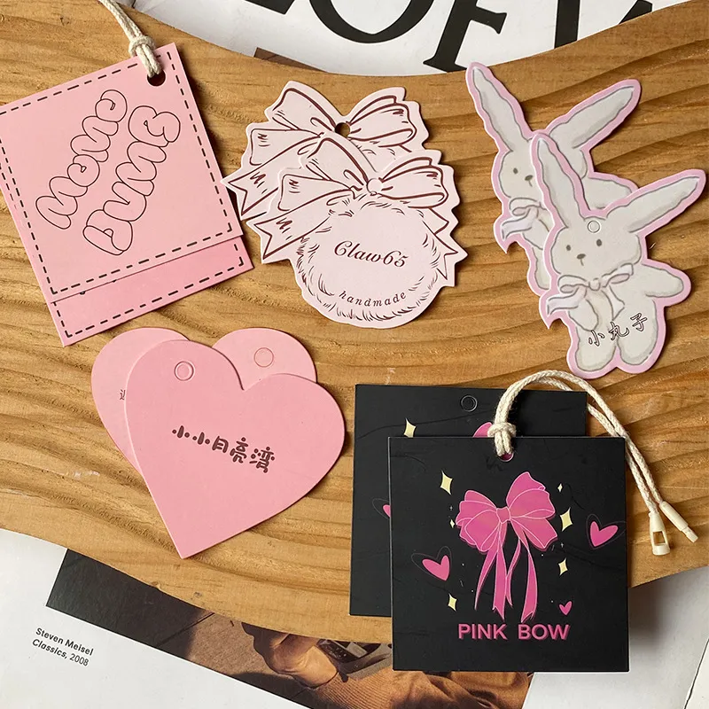 Custom Logo Lingerie Clothing Shaped Paper Card Tag