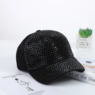 Summer Women Fashion Flash Diamond Rhinestone Sunshade Cap