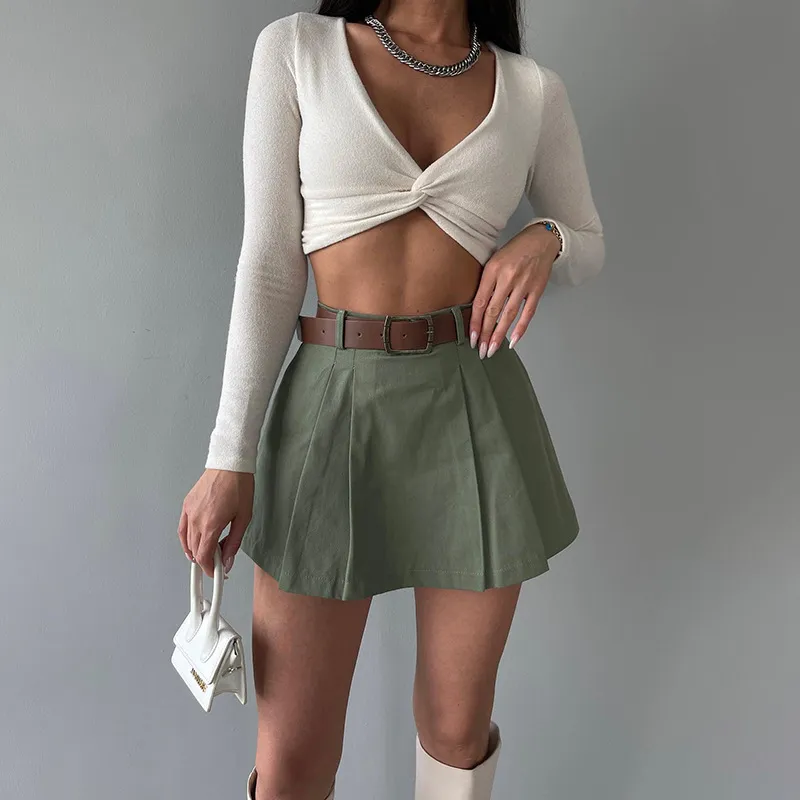 Summer Women Casual Cotton Elastic Waist Bermuda Shorts