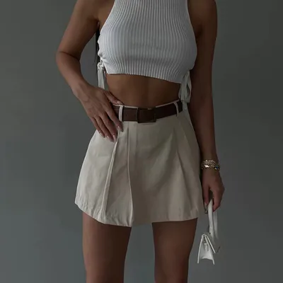 Summer Women Casual Cotton Elastic Waist Bermuda Shorts