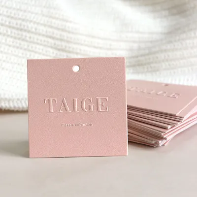 Custom Logo Lingerie Embossed Tag