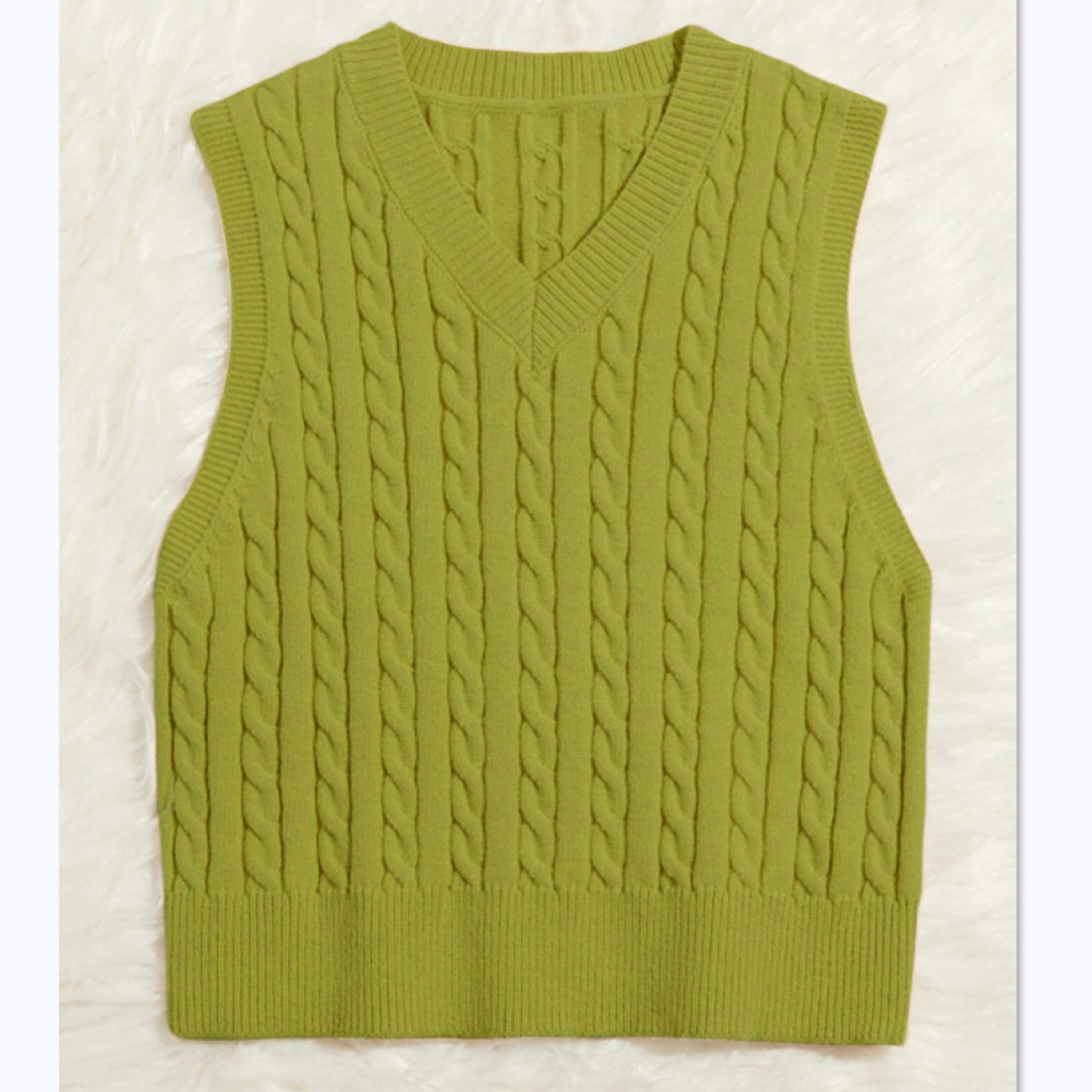 美品 AURALEE SUPER HARD TWIST V-NECK VEST Sara V Neck Twist Knitted Vest for Women | Cara & The Sky