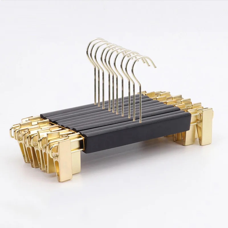 Black Solid Wood Lingerie Clothing Hanger - Light Luxury Wooden Hangers