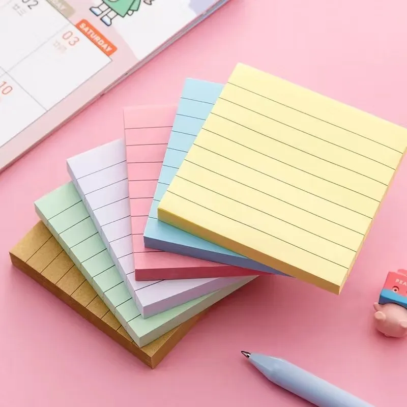 Office Multicolor Horizontal Lines Can Tear Note Post-It Notebook 100 Pages