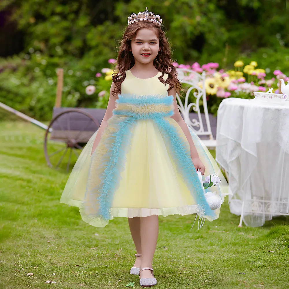 Tulle Stylish Children's Clothing Wholesale Beautiful Dresses