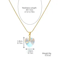 N2404-29 Snake Chain White AB Necklace