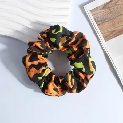 Halloween Funny Ghost Pumpkin Print High Elasticity Cloth Hair Ring