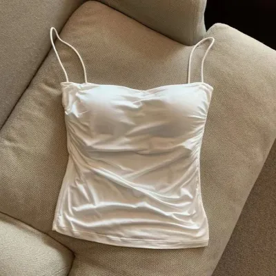 Summer Women Fashion Sexy Solid Color Camisole Vest Slim Fit