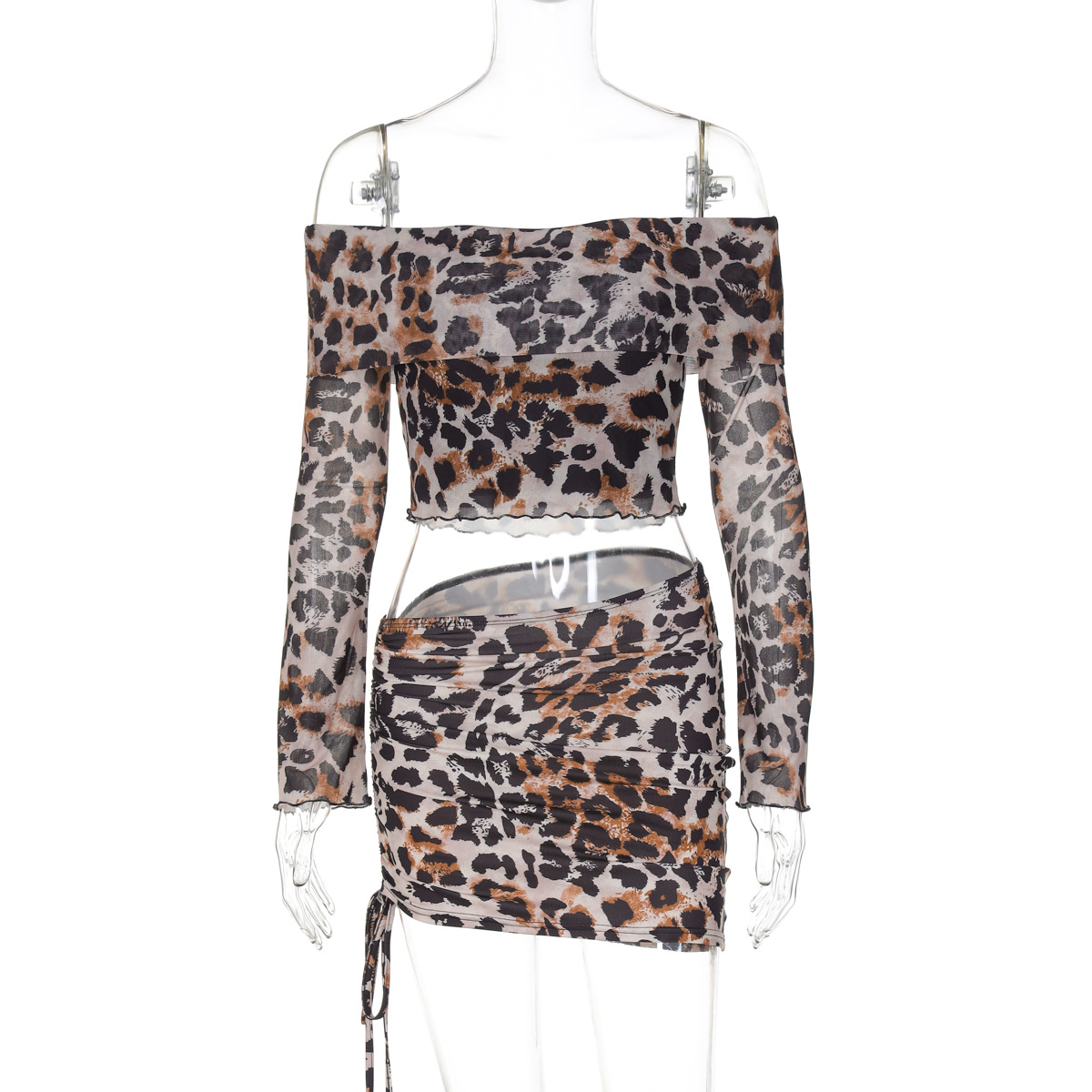 mid length leopard skirts bulk