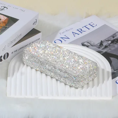 Simple Portable Crystal Diamond Sunglasses Box