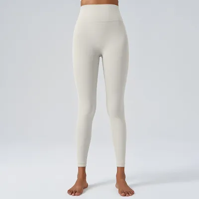 Women Simple High Waist Hip Lifting Abdominal Sports Fitness Yoga Leggings