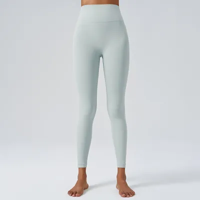 Women Simple High Waist Hip Lifting Abdominal Sports Fitness Yoga Leggings