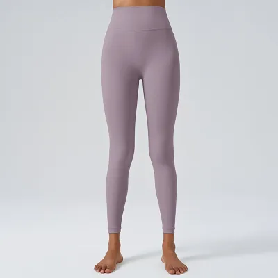 Women Simple High Waist Hip Lifting Abdominal Sports Fitness Yoga Leggings