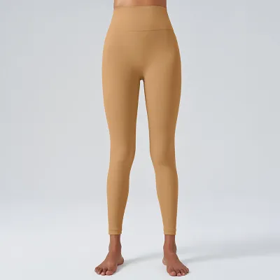 Women Simple High Waist Hip Lifting Abdominal Sports Fitness Yoga Leggings