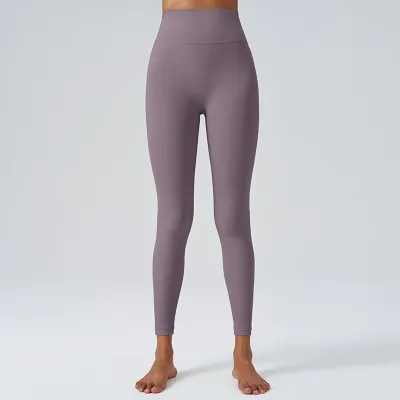Women Simple High Waist Hip Lifting Abdominal Sports Fitness Yoga Leggings