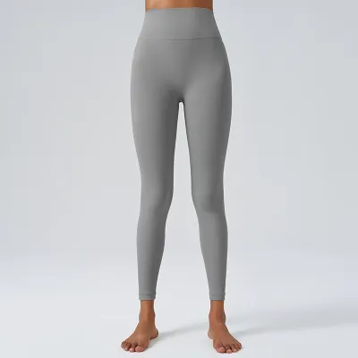 Women Simple High Waist Hip Lifting Abdominal Sports Fitness Yoga Leggings