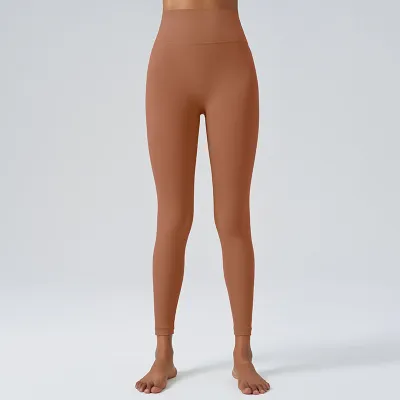 Women Simple High Waist Hip Lifting Abdominal Sports Fitness Yoga Leggings