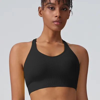 Summer Women Shockproof Sports Bra Nylon Fitness Yoga Vest