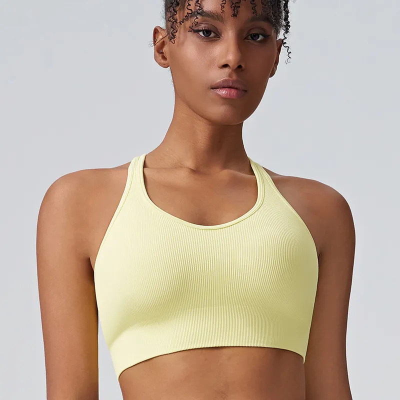 Summer Women Shockproof Sports Bra Nylon Fitness Yoga Vest