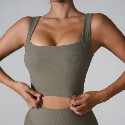 Women Back Cut-Out Skinny Quick-Dry Sports Yoga Vest