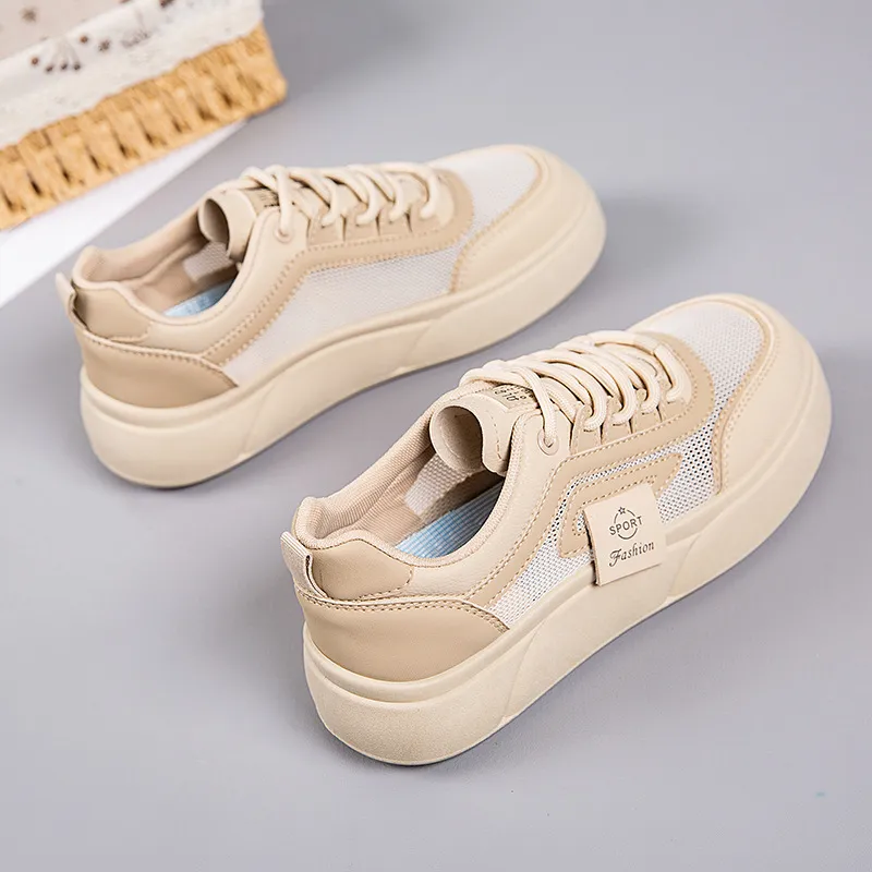 Women Casual Mesh Breathable Thick-Soled Sneakers Shoes