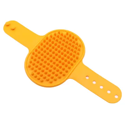 Pet Dog Cat Bath Plum Blossom Point Silicone Brush Massage Brush Supplies