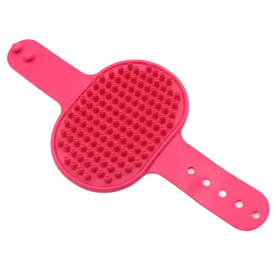 Pet Dog Cat Bath Plum Blossom Point Silicone Brush Massage Brush Supplies